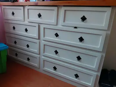 Cómoda de Madera Blanca con Cajones - miniatura 3