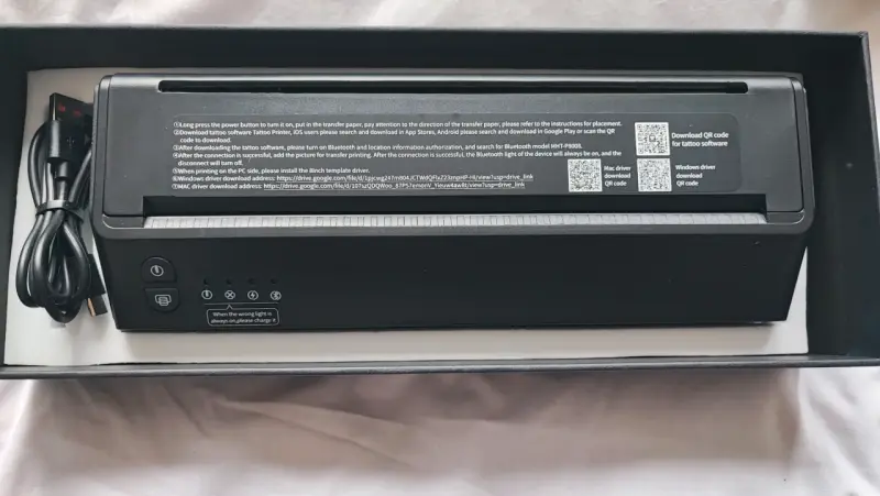 Impresora térmica para tatuajes Bluetooth USB - 2