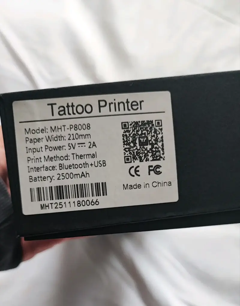 Impresora térmica para tatuajes Bluetooth USB - 3