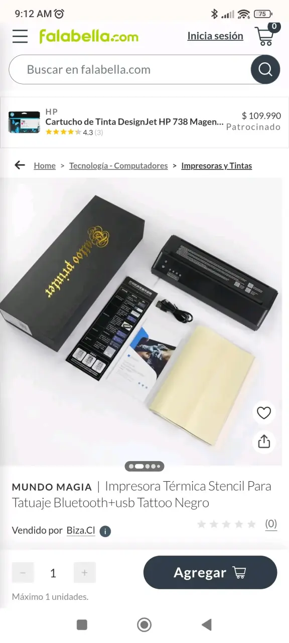 Impresora térmica para tatuajes Bluetooth USB - 4