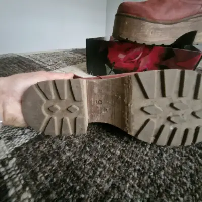 Botines de cuero marrón con hebillas - miniatura 2