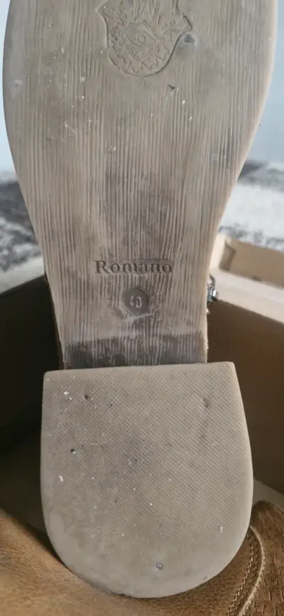 Botines de cuero marrón para mujer talla 40 - miniatura 3