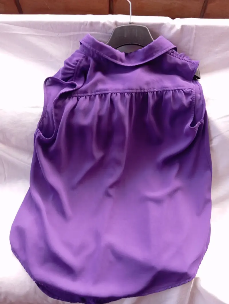 Blusa sin mangas morada Alaniz talla L - 3