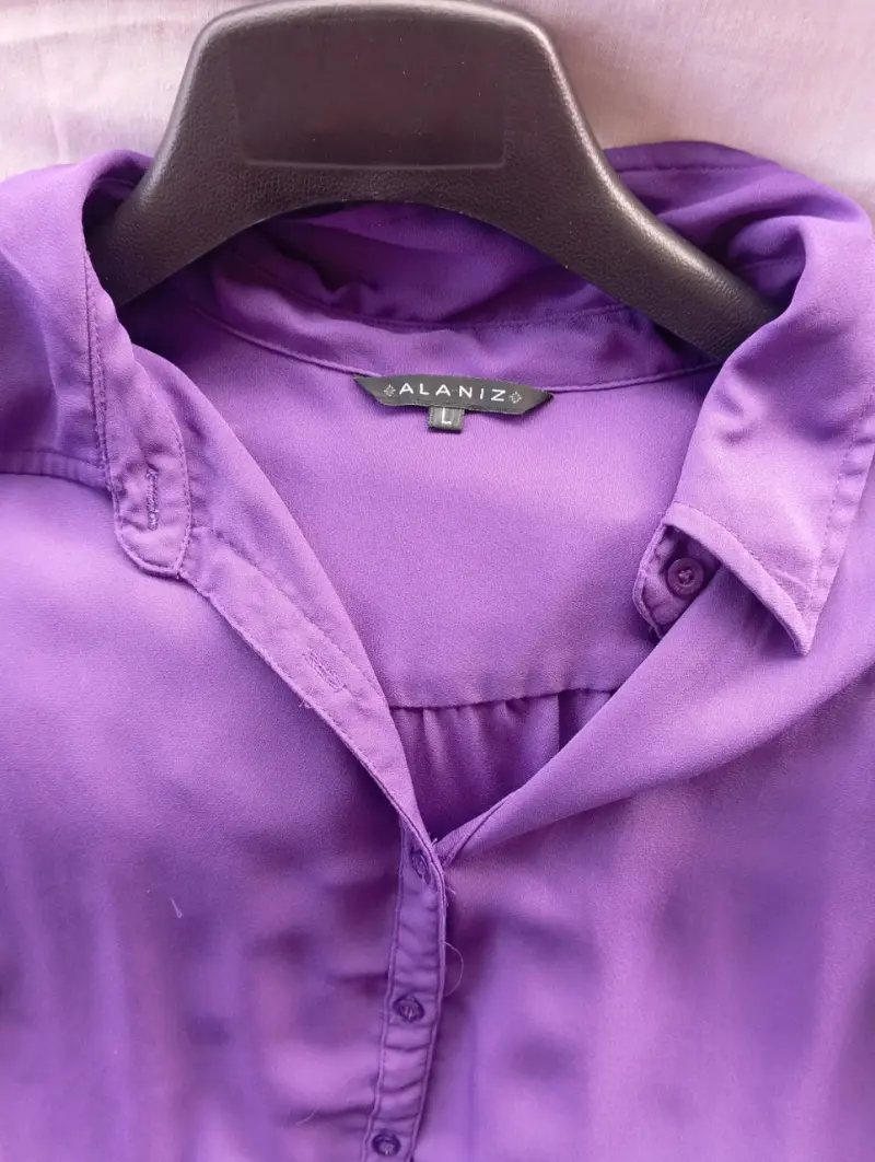 Blusa sin mangas morada Alaniz talla L - 4