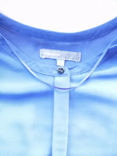 Blusa azul de gasa para mujer - miniatura 6