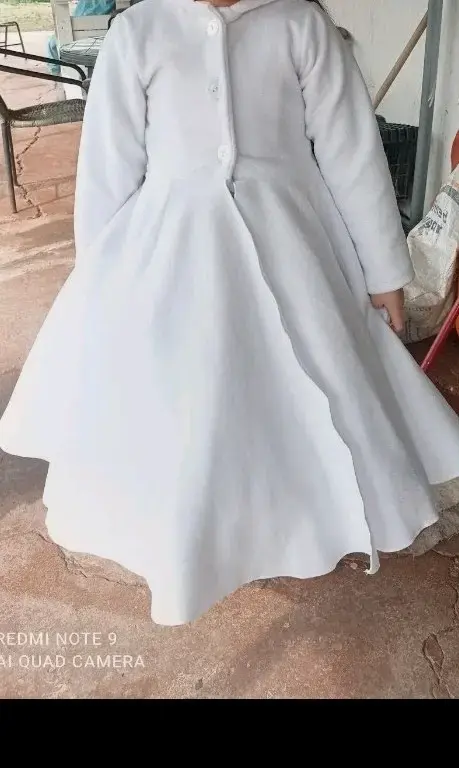 Vestido infantil de cueca con estampado y abrigo - 2