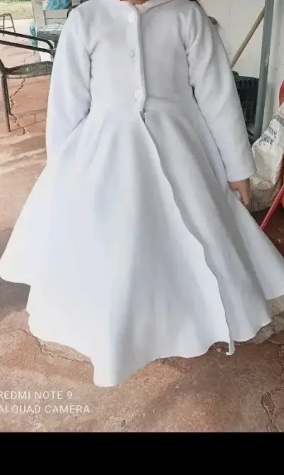 Vestido infantil de cueca con estampado y abrigo - miniatura 2