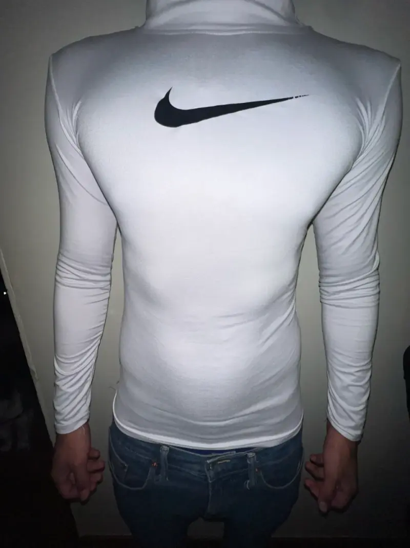 Polera térmica blanca Nike de manga larga - 2