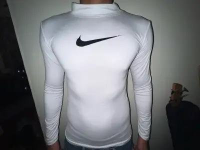 Polera térmica blanca Nike de manga larga - miniatura 4