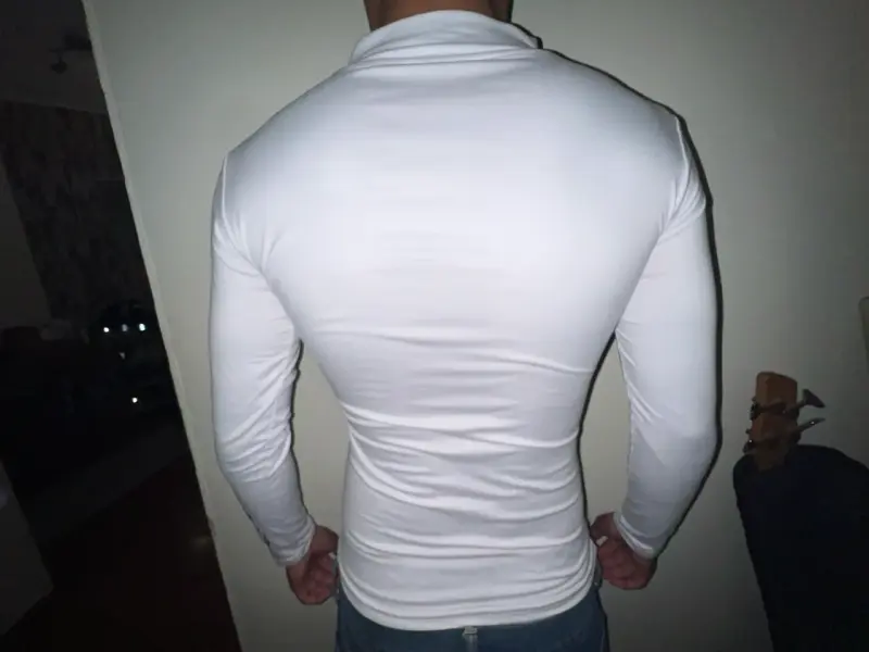 Polera térmica blanca Nike de manga larga - 5