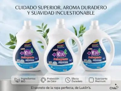 Detergente líquido Luklin's +Bio 3L aroma duradero - miniatura 2
