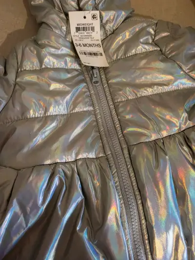 Chaqueta plateada tornasol para bebe - miniatura 2