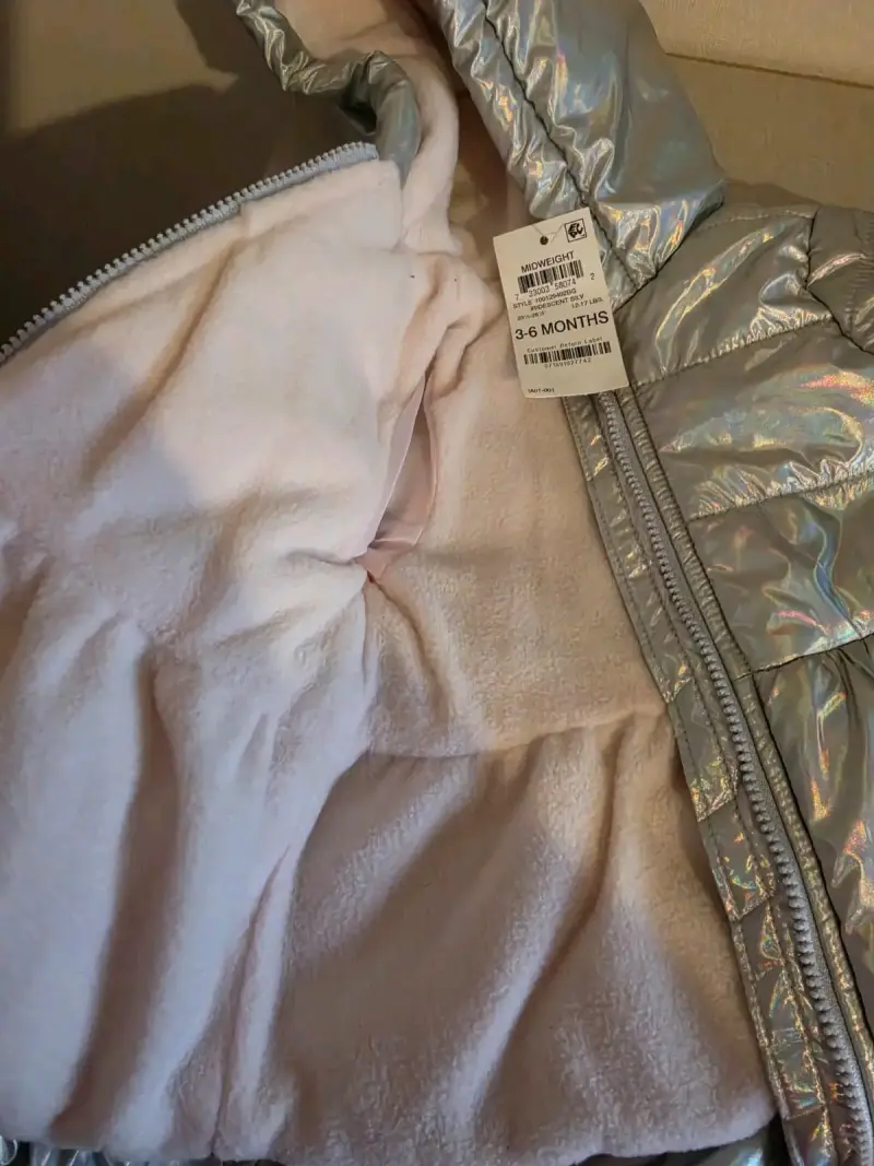 Chaqueta plateada tornasol para bebe - 3