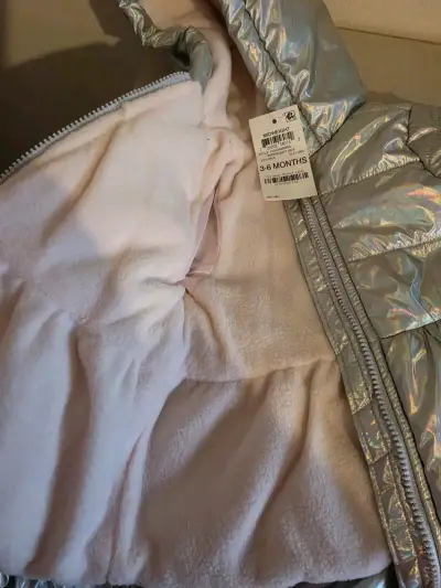 Chaqueta plateada tornasol para bebe - miniatura 3