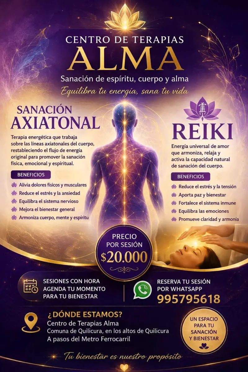 Sesiones de Sanación Axiatonal y Reiki en Quilicura