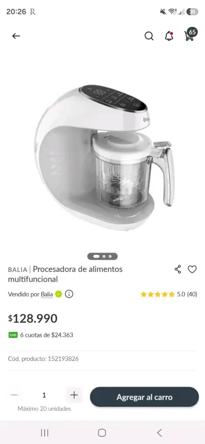 Procesadora de alimentos multifuncional Balia - miniatura 1