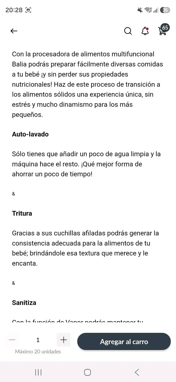 Procesadora de alimentos multifuncional Balia - 4