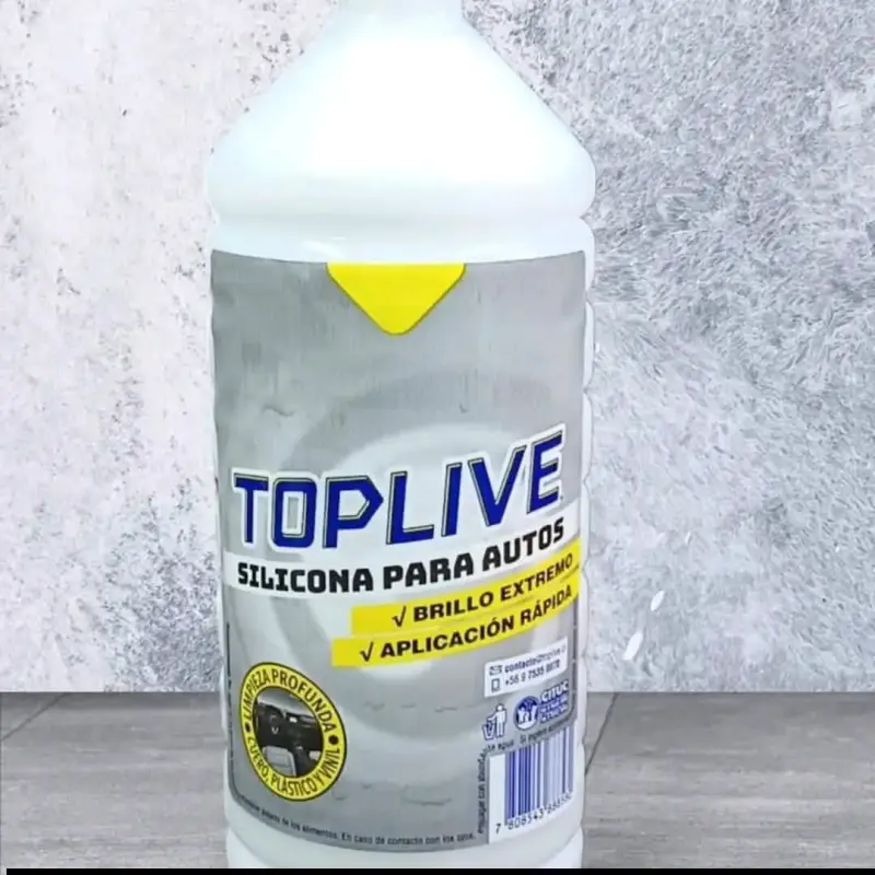 Silicona para autos Toplive con brillo extremo