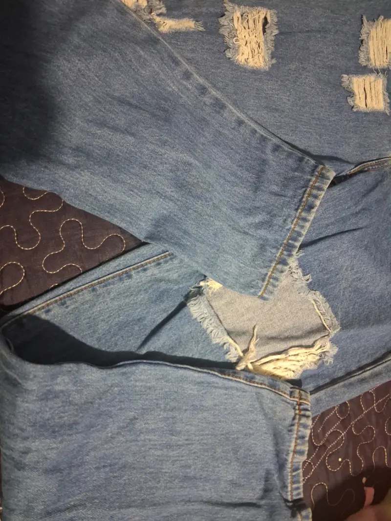 Jeans de mezclilla desgastados Mujer talla 38 - 2