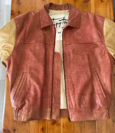 Chaqueta de cuero hombre vintage - miniatura 1
