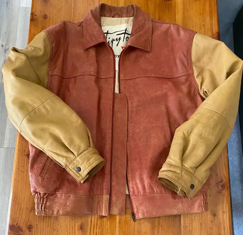Chaqueta de cuero hombre vintage - 2