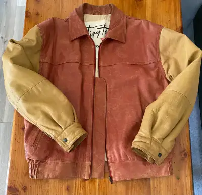 Chaqueta de cuero hombre vintage - miniatura 2