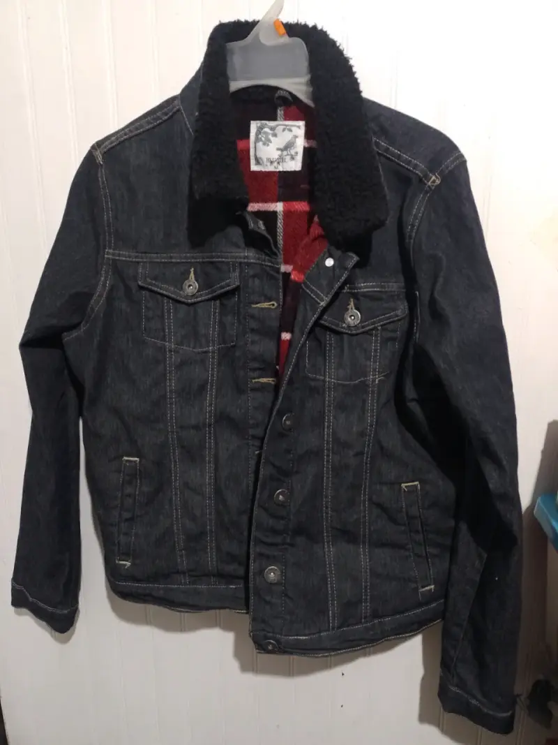Chaqueta de mezclilla con forro de lana, sin uso - 1