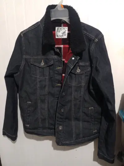 Chaqueta de mezclilla con forro de lana, sin uso - miniatura 1