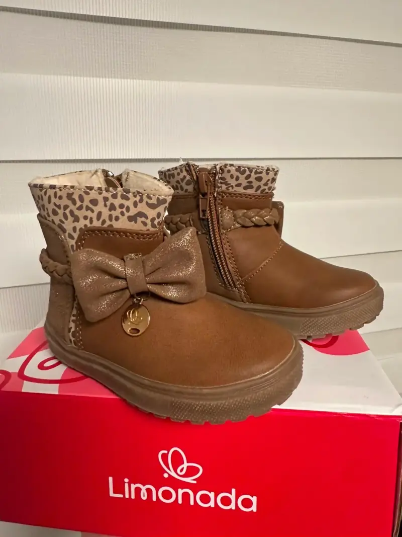 Botas para niña Limonada con lazo y estampado animal