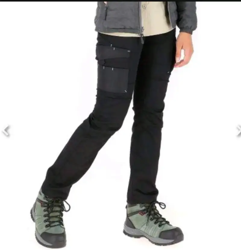 Pantalones cargo negros para mujer XL - 1
