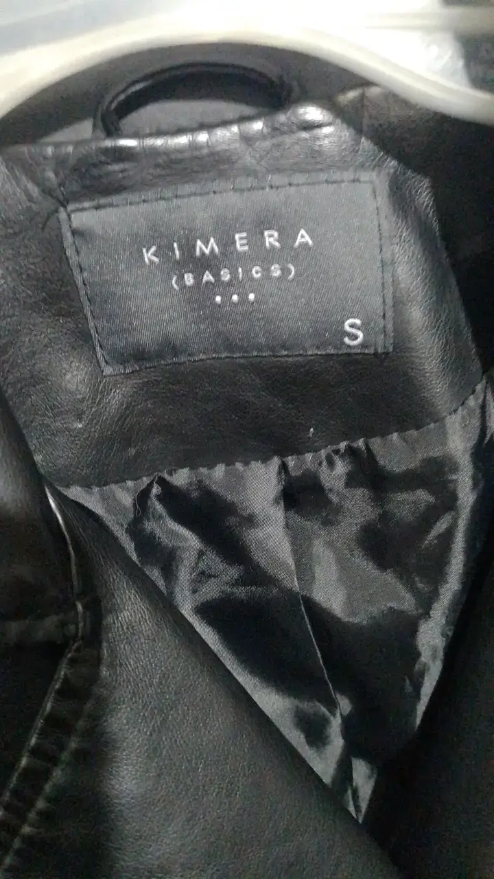 Chaqueta de cuero negra Kimera (basics) para mujer - 2