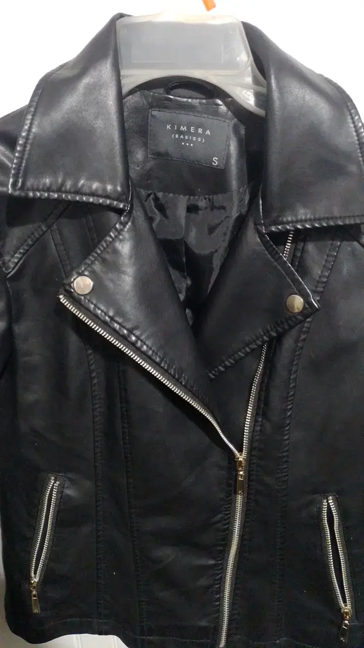 Chaqueta de cuero negra Kimera (basics) para mujer - 3