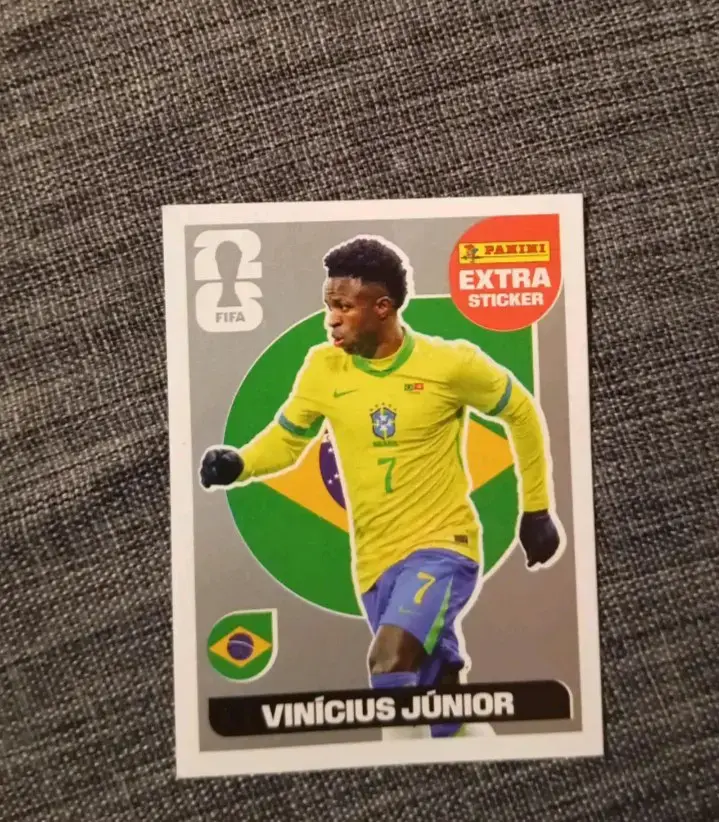 Lámina Panini Vinícius Júnior FIFA Brasil