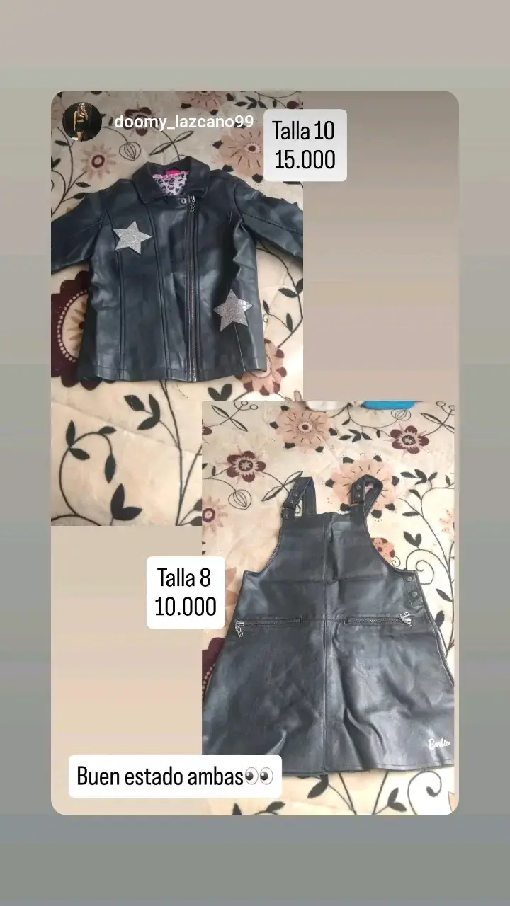 vestido de cuero sintético para niña