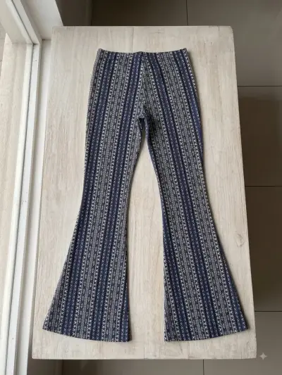 Pantalones acampanados FOREVER 21 étnicos azul - miniatura 1