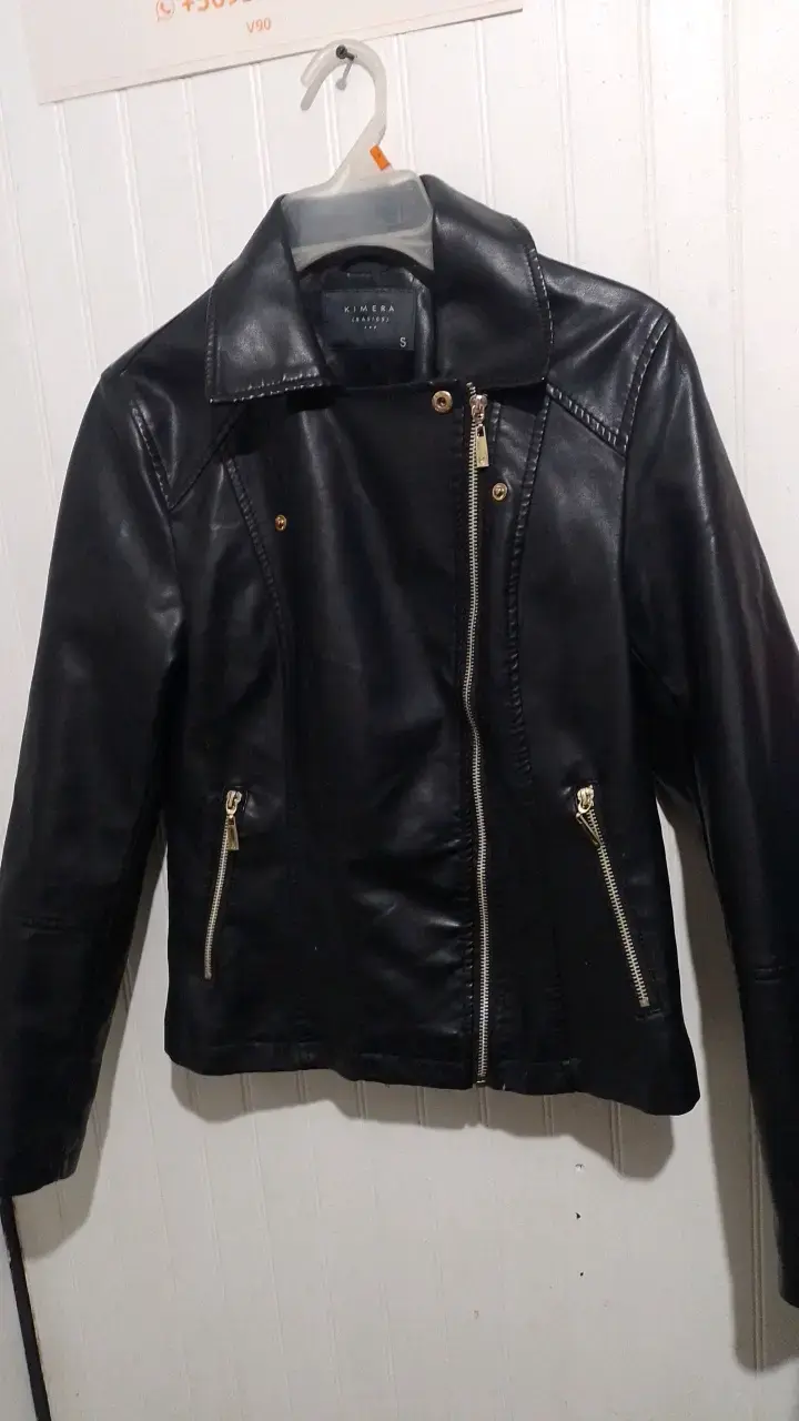 Chaqueta de cuero negra Kimera (basics) para mujer - 5