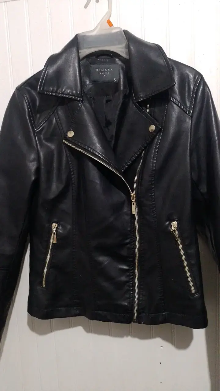 Chaqueta de cuero negra Kimera (basics) para mujer - 6