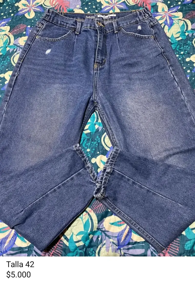 Jeans azules talla 42 para mujer