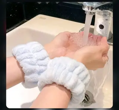 Muñequeras absorbentes de felpa para lavado de car - miniatura 1