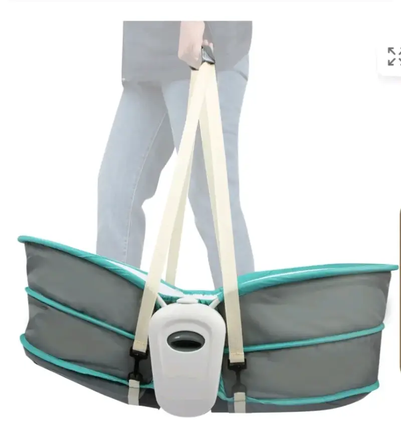 Cuna mecedora para bebé con móvil y toldo - 4