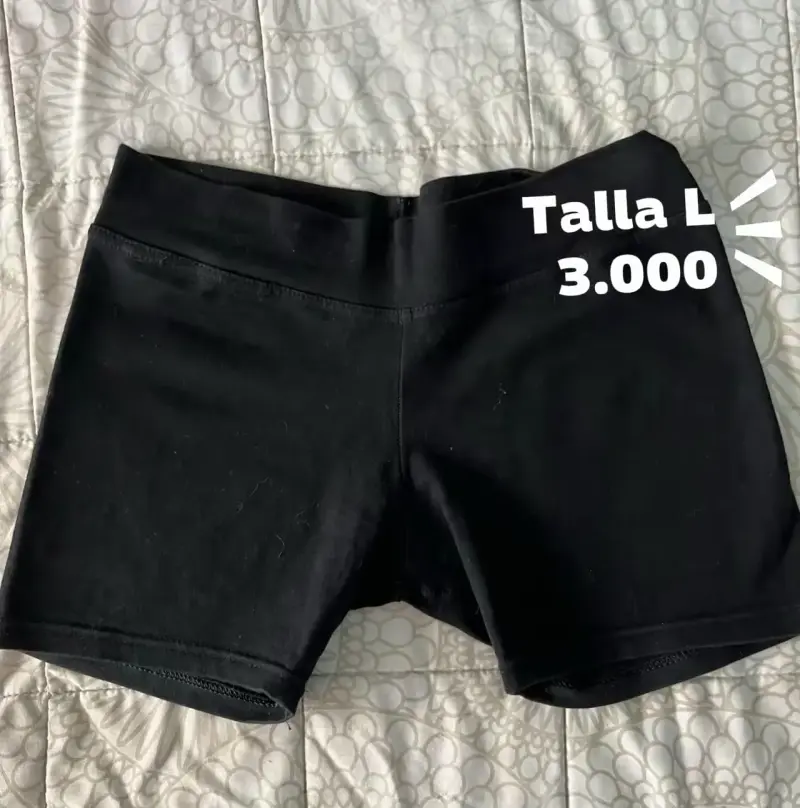 Shorts deportivos negros talla L
