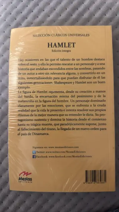 Libro Hamlet de William Shakespeare Edición Completa - miniatura 2