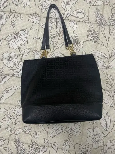 Cartera negro con dorado uso hombros - miniatura 2