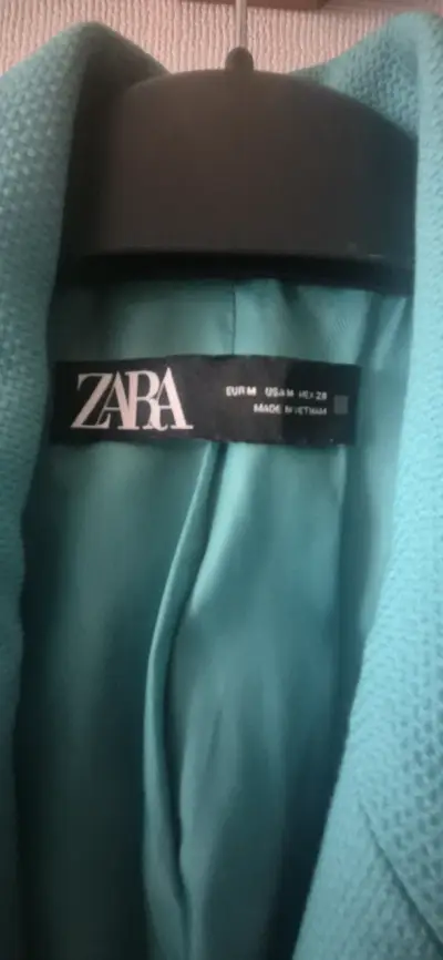 Blazer turquesa de mujer Zara - miniatura 3