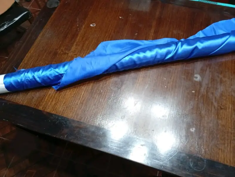 Rollo de Tela de seda azul ,1,50 de ancho - 2