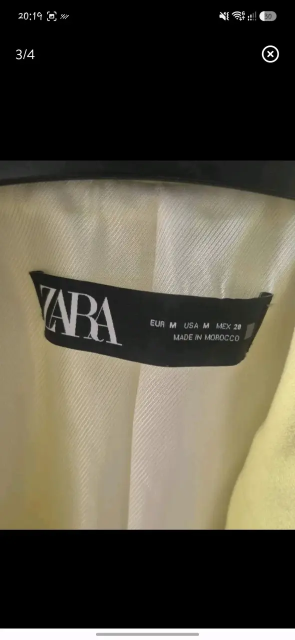 Blazer amarillo Zara - 3