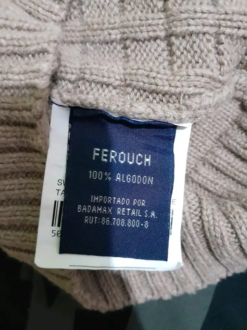 Suéter de lana beige Ferouch con cierre - 3