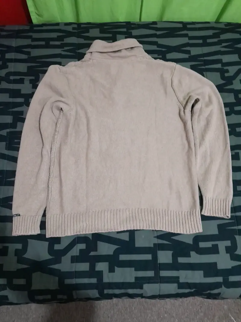 Suéter de lana beige Ferouch con cierre - 5