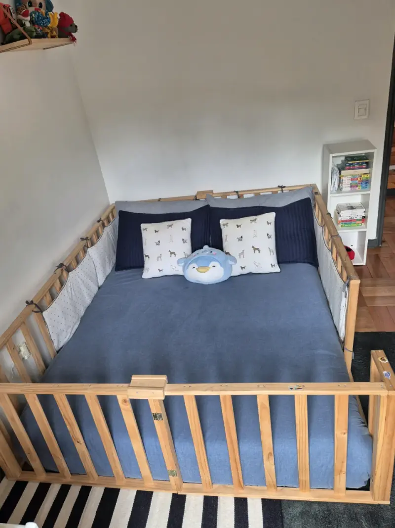 Cama transicion Montessori para niños.con corral - 1