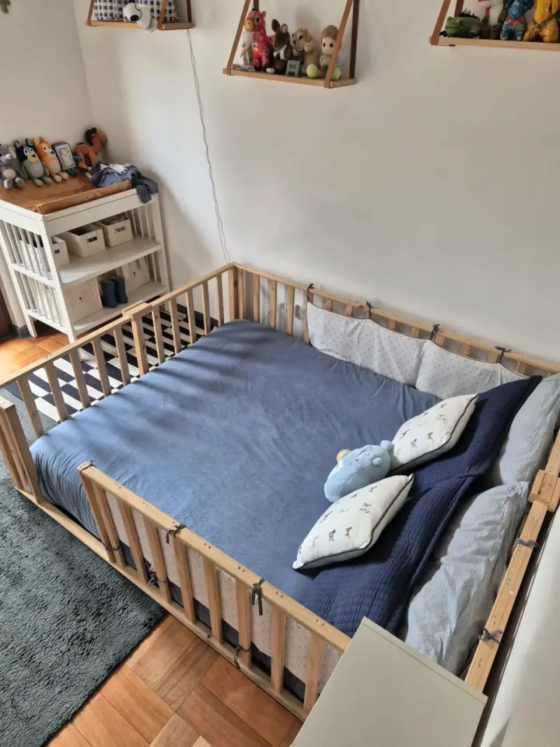 Cama transicion Montessori para niños.con corral - 3